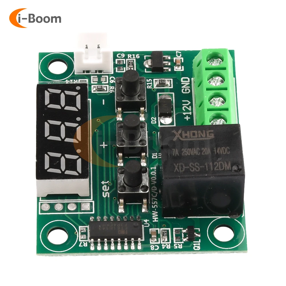 W1209 DC 12V High Precision Digital Thermostat Module With NTC Waterproof Sensor Probe Temperature Control Range -55°C~120°C