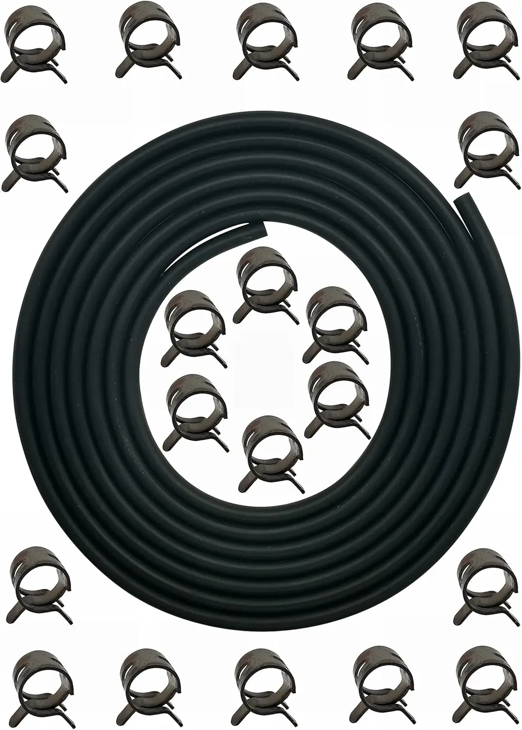 4mm 5/32 Inch ID Fuel Line Vacuum Hose 10 Feet w/ 20 Clamp | for Echo Stihl Poulan Husqvarna Small Engines Chainsaw Weed Eater Wacker Leaf Blower String Trimmer Automotives Rubber