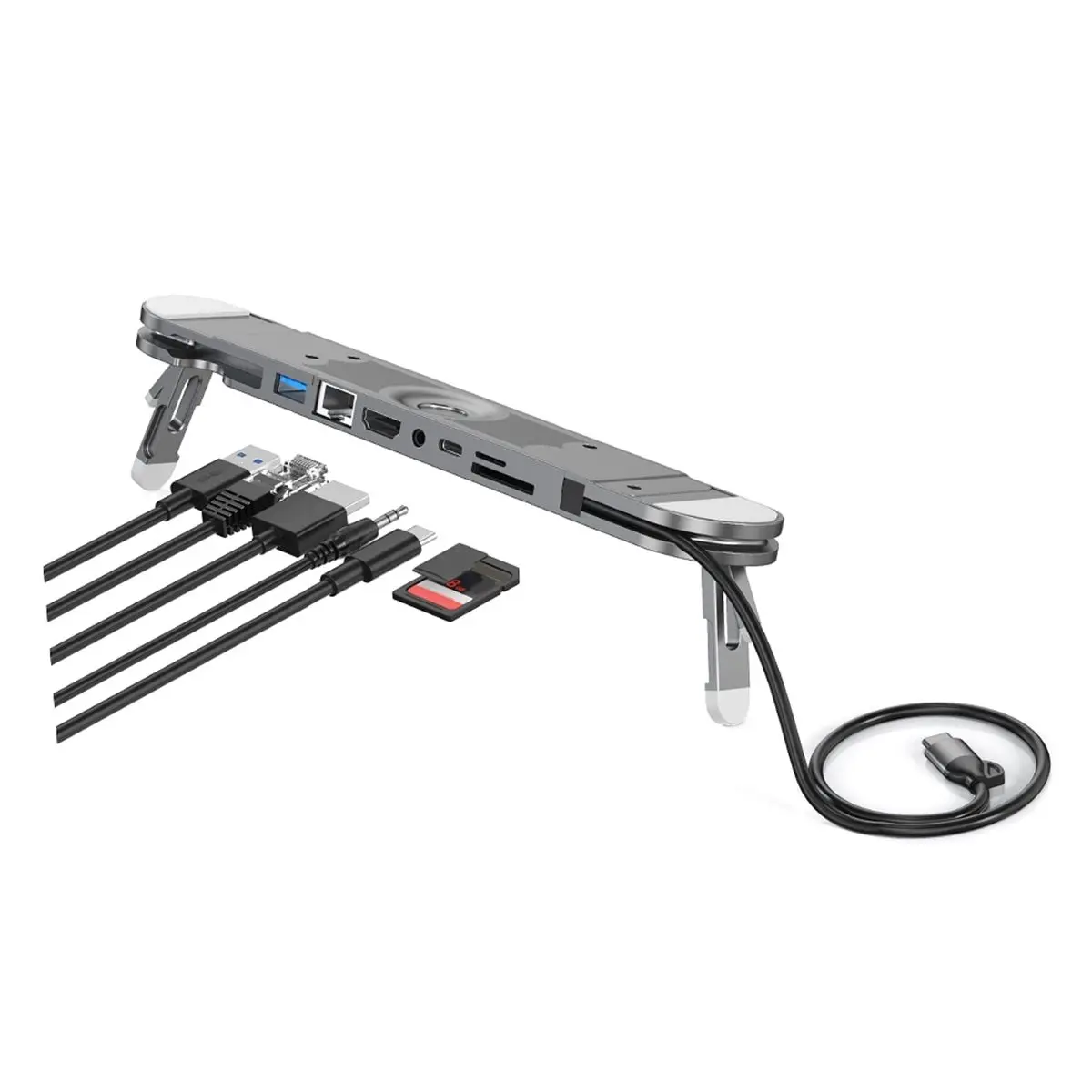 [VALUE PACK]7 in 1 USB Hub Laptop Stand USB Type C Hub Docking Station HUB High-Definit USB3.0 SD/TF Card Reader USB 3.0