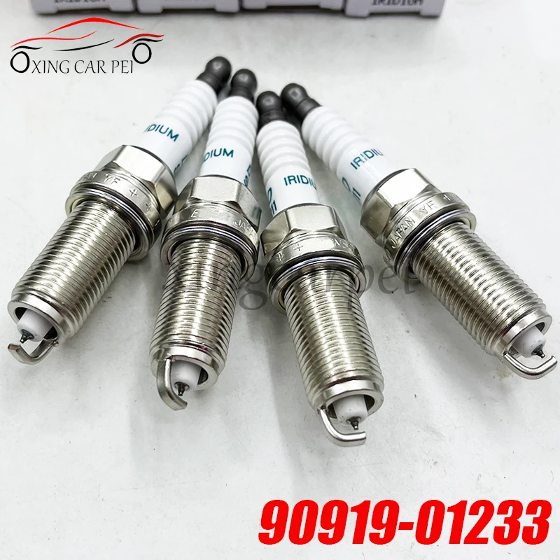 4pcs SK16HR11 90919-01233 Iridium Spark Plug For Toyota Camry Highlander RAV4 Scion 9091901233 3417SK16HR-11