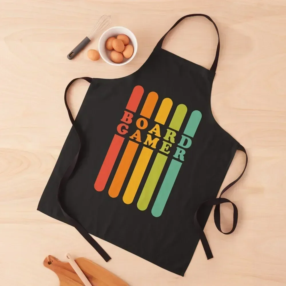 

Board Gamer Retro Stripes Apron For Man Home Supplies women's work Kitchen Things And For Home Apron