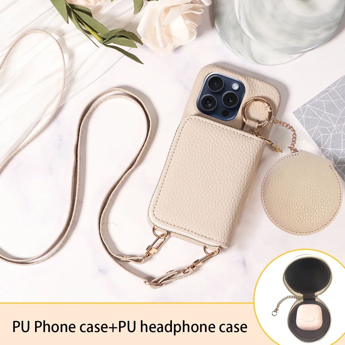 

PU Leather Phone Case for Samsung Crossbody With Card Bag wallet Cover