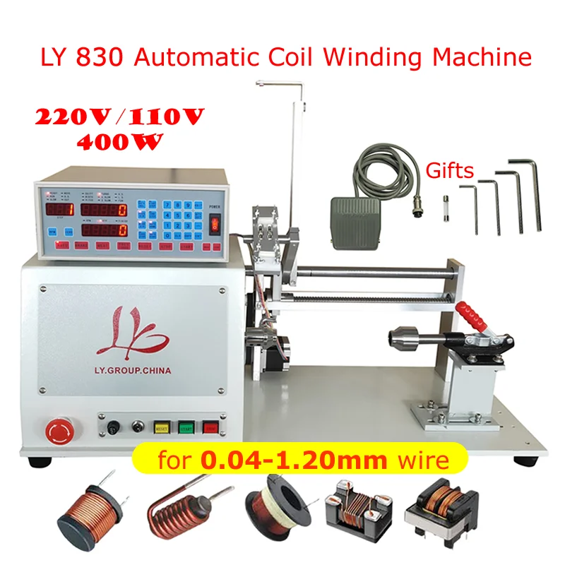 

LY 830 High Quality New Computer Automatic Coil Winder Winding Dispenser Dispensing Machine For 0.04-1.20mm Wire 220V/110V 400W