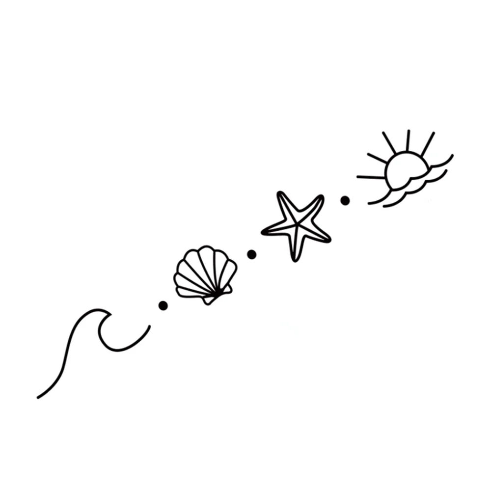 

Waterproof Beach Seashell Vinyl Decals for Camper Van RV Motorhome Auto Creative Ocean Animal Decor Stickers Accessories