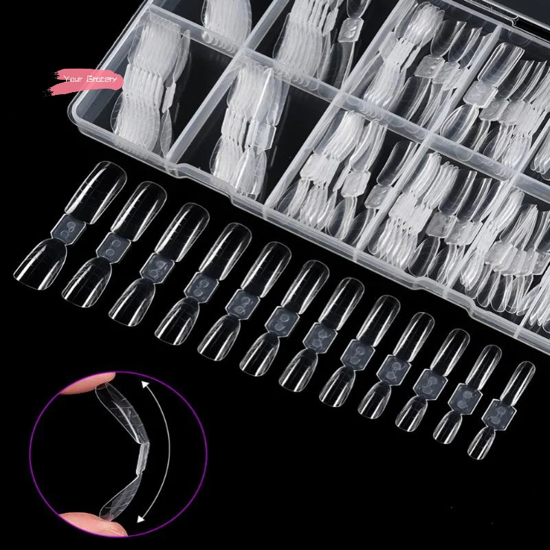 240 قطعة أشكال الأظافر على الوجهين مجموعة ل جل الأكريليك ملحقات الأظافر اللوز التابوت الأشكال DIY بها بنفسك مانيكير ثنائي الاستخدام مسمار أدوات الرسم عدة #5