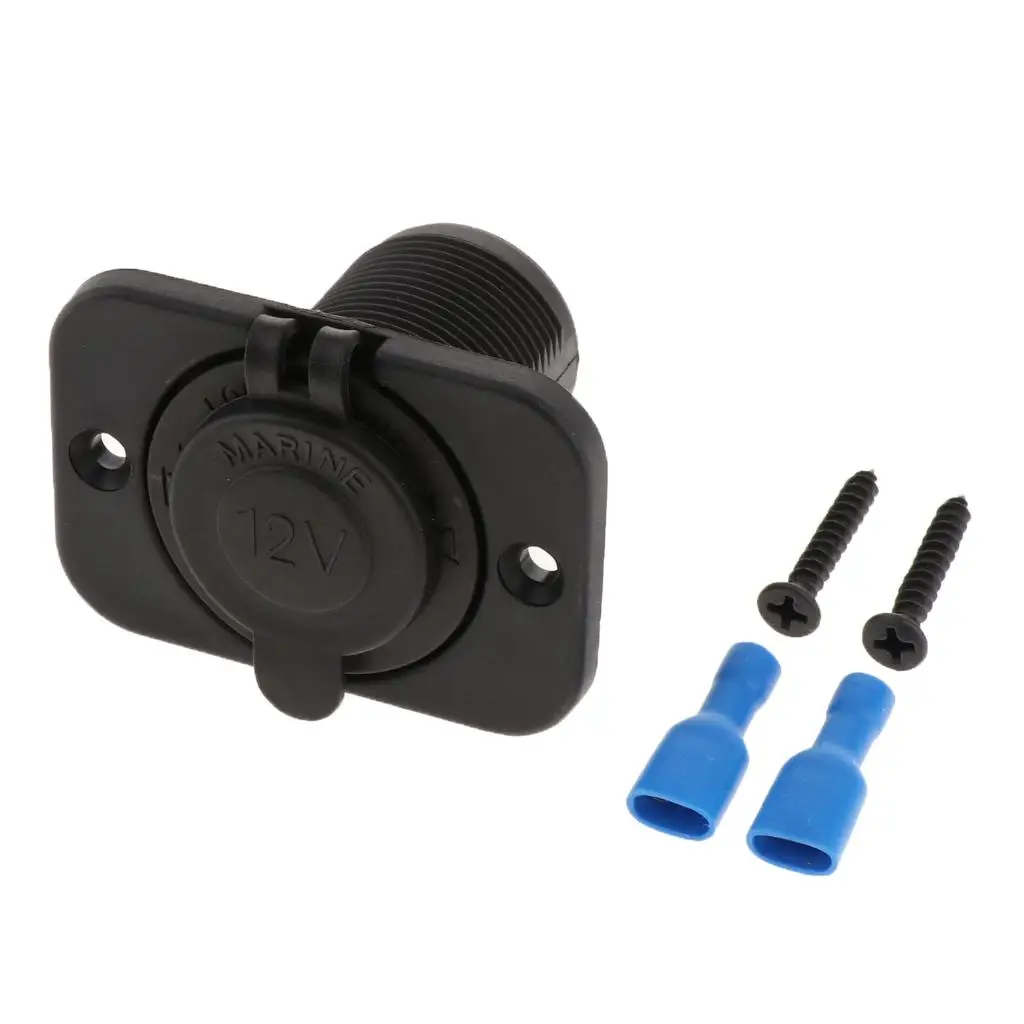 Car Cigarette Lighter Plug Socket Black Plastic Power Outlet Retrofit Accessory for 12V 24V Car Truck