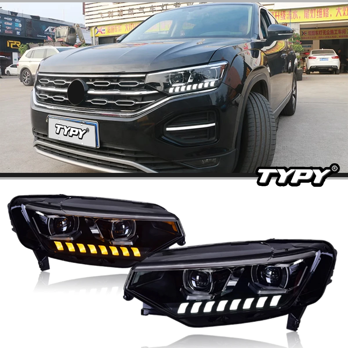 

TYPY Car Headlights For VW Tayron 2019-2023 Tayron X LED Car Lamps Daytime Running Lights Dynamic Turn Signals Car Accessories