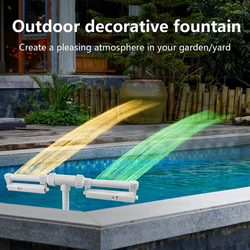 Pool Fountain with Adjustable Spray Direction Pool Fountain with Multiple Modes Colorful Led Pool for Above for In-ground