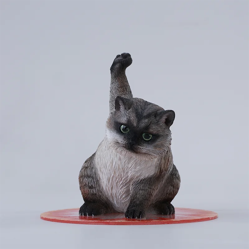 Jxk escala 1/6 gato fofo simulado estilo super-herói modelo animal de pouso para figuras de ação de 12 ", coleção de ornamentos de mesa