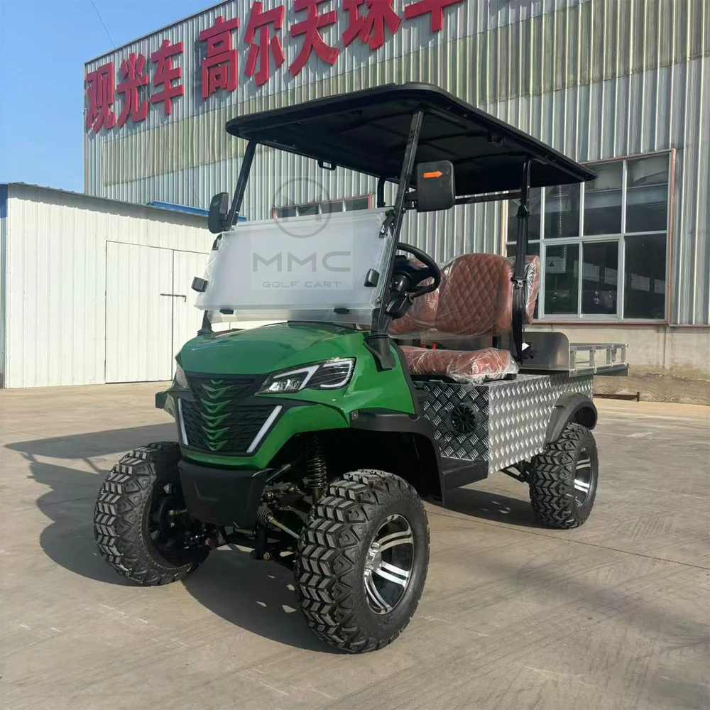 2 Seater Off Road 5000W Adults Golf Scooter Cheap Electric Golf Cart Convertible Cargo Cart Off-Road Tires Aluminum Alloy Wheels