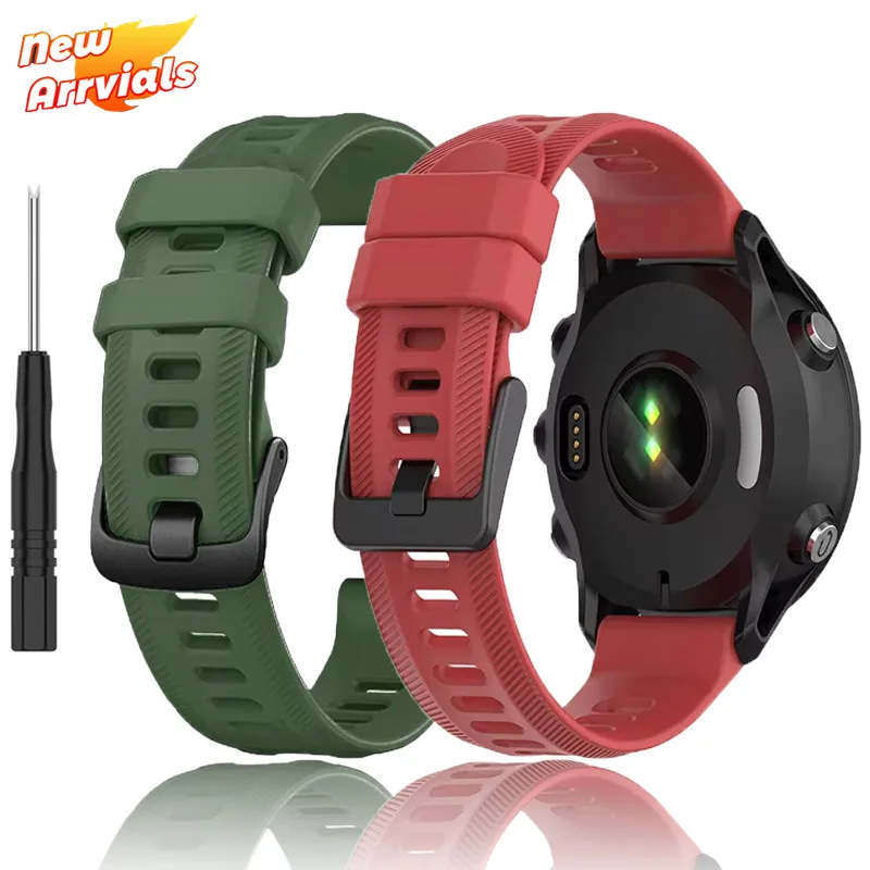 Sport Siliconen Band Voor Garmin Voorloper 965 955 Solar 945 935 745 Riem Horlogeband 22Mm Vervangende Polsband Armband