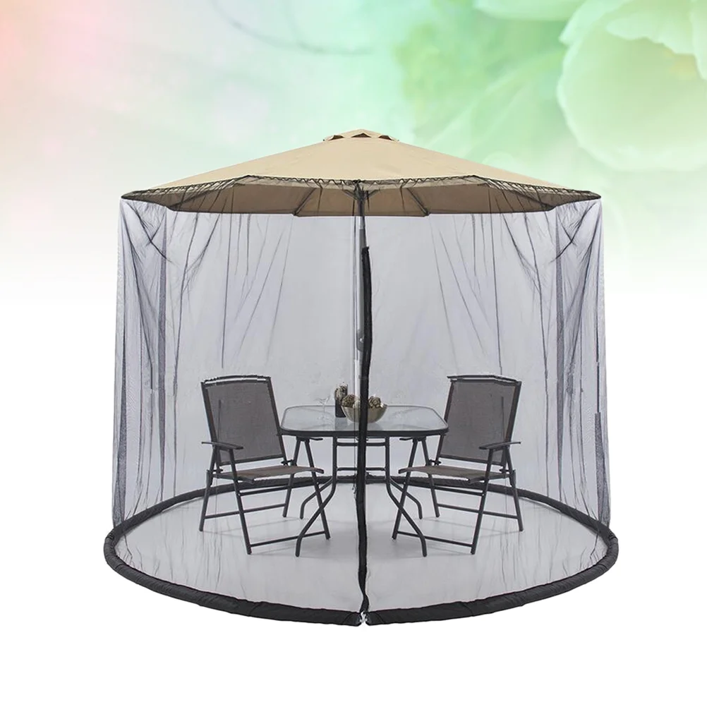 

300 X230CM Mosquito Net Patio Umbrella Cover with Netting Mesh Canopy Free Installation