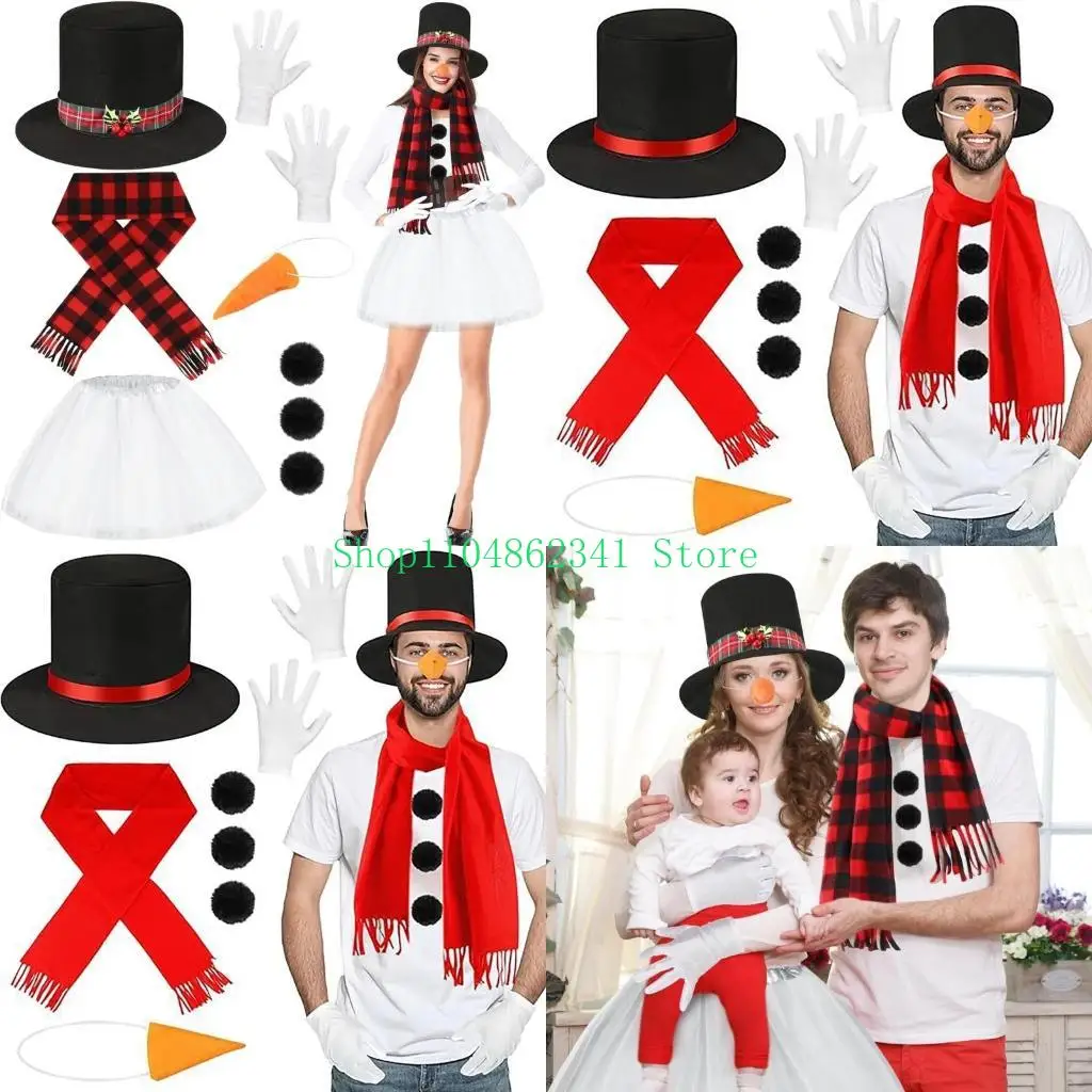 

5asd Snowman Costume Winter Frosty Snowman Costumes Christmas Dress Up Accessory