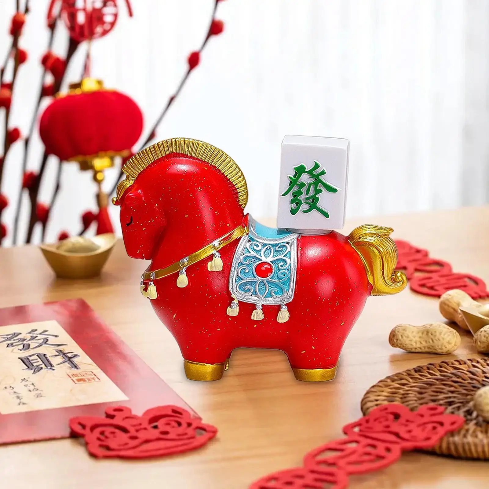 Pferd Dekor Reichtum Symbol Ornament Skulptur Spielzeug Pferd Zeug 2026 Neujahr für Zuhause Frauen Männer Weihnachten Schlafzimmer Geburtstag Chinesisch