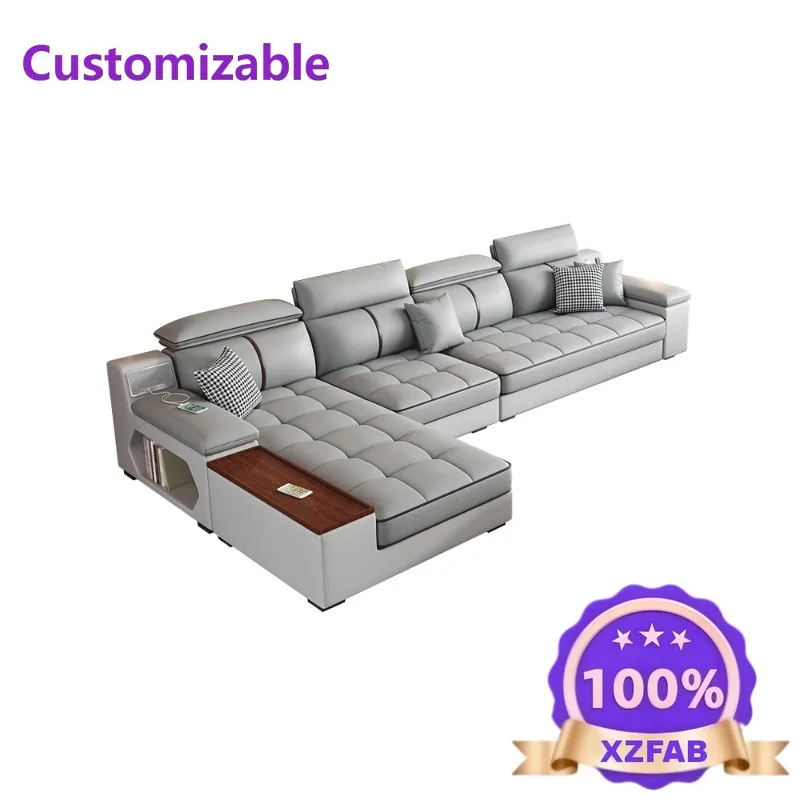 Factory Direct 2026 Fabric sofa modern simple living room combination size apartment Foshan furniture technology cloth sofa