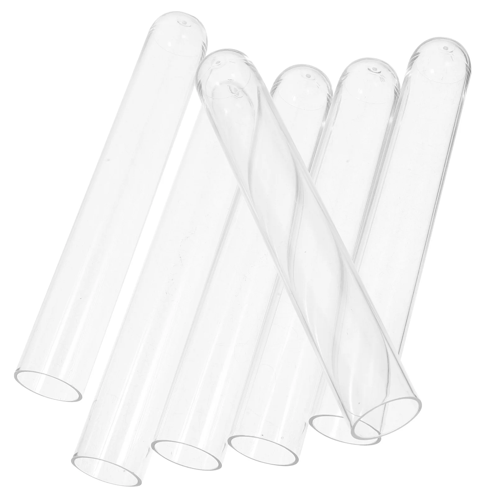

100 Pcs Small Plastic Vials Test Tube Clear Storage Tubes with Caps Transparent Lids