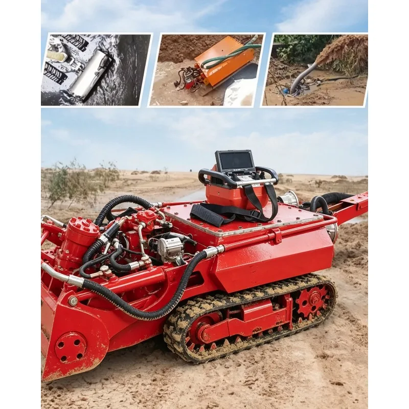 High Torque Remote Control Dredging Robot IP68 Waterproof Submersible Silt Sludge Cleaning Machine for Sewerage Sludge Removal