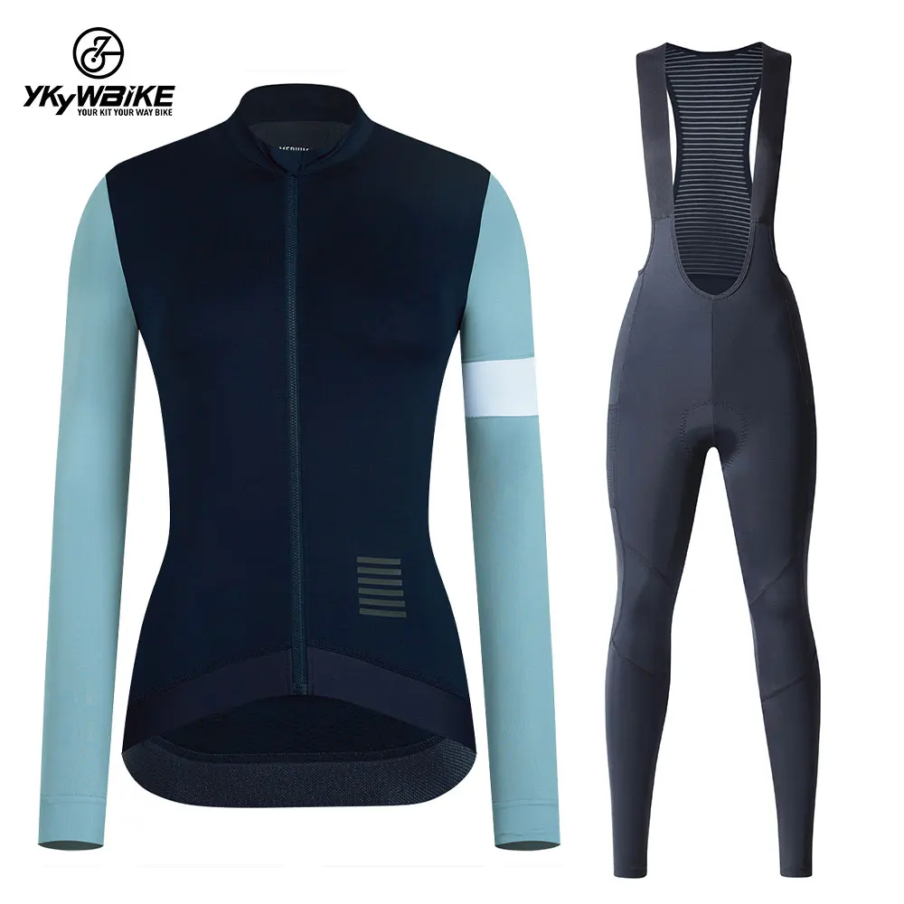 YKYWBIKE Womens Cycling Clothing Long Sleeve Bicycle Cycling Wear Cycling Bike Clothes Cycling Jersey Set