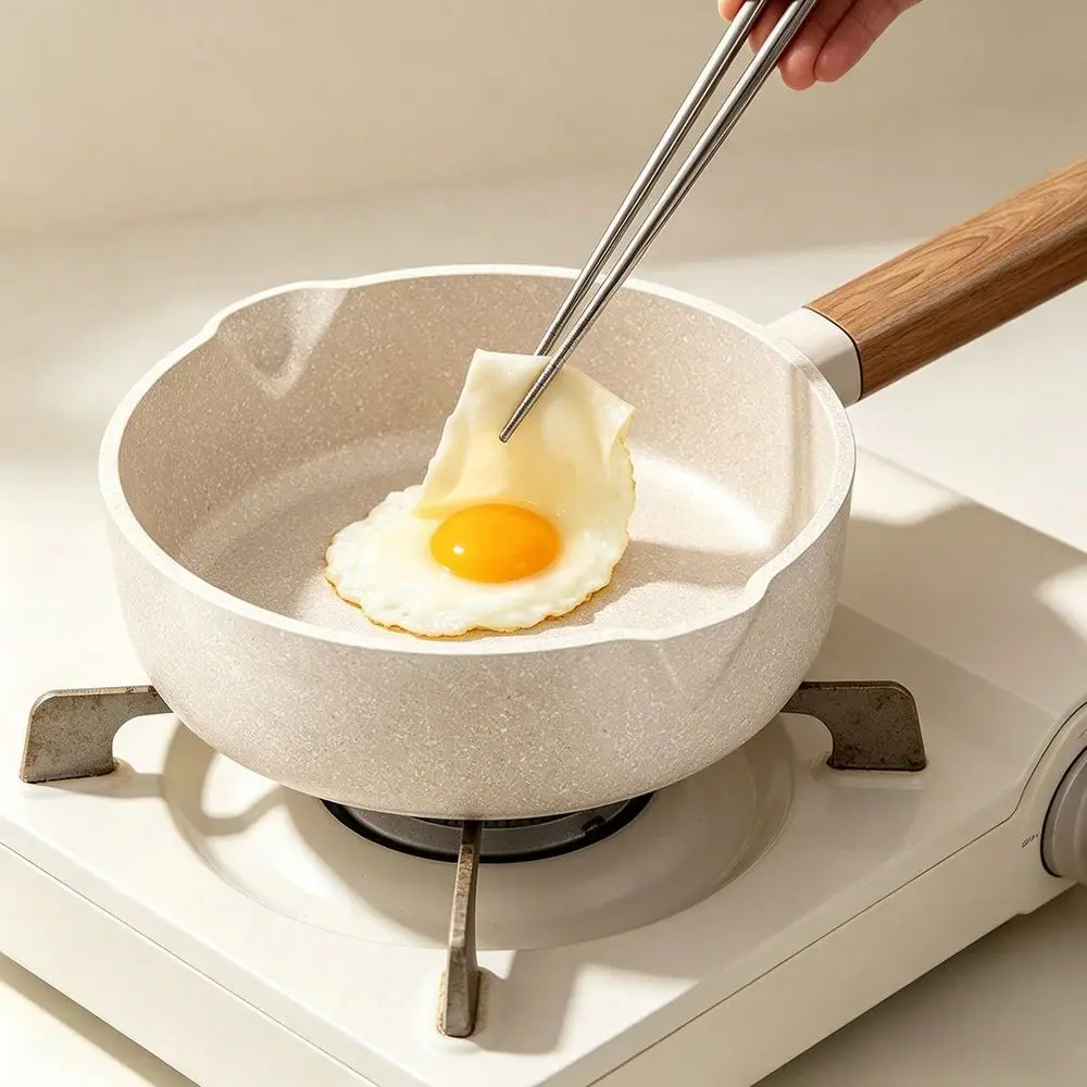 Multi-Functional Cookware With Matching Lid Universal Household Cooking Pot Heat Resistant Anti-Scald Handle Practical U
