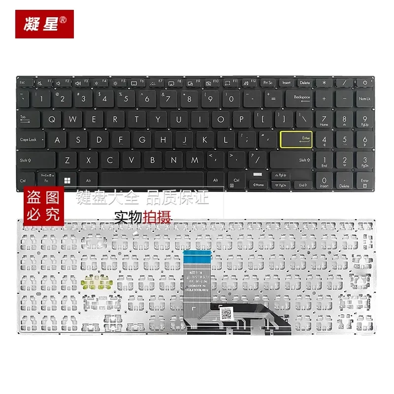 Keyboard for ASUS Lingrui S15 M5100U FL8850I V5050E EA V5100E X513E Laptop Replacement US Layout Black