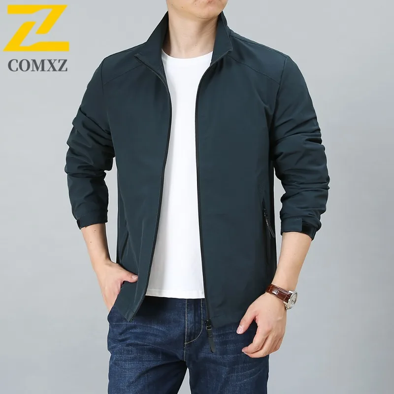 

Elegant Men's Jacket 2025 Lightweight Business Casual Golf Coat Premium Thin Luxury Minimalist Outdoor Travel Autumn Windbreaker
