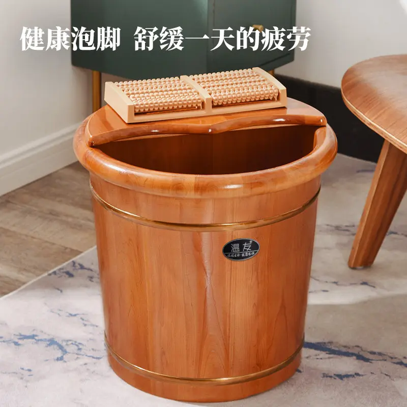 Foot bucket, wooden bucket, household solid wood foot bucket, calf wooden foot basin bucket
