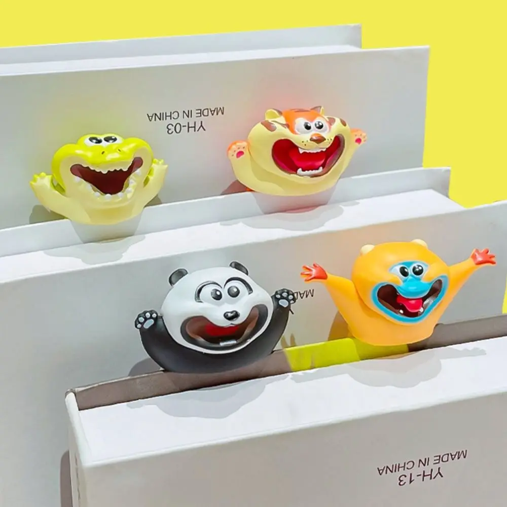 Golden Monkey Squashed Animal Bookmark Alligator Tiger 3D Cartoon Book Marker Reading Tool Multifunctional Panda Bookmark