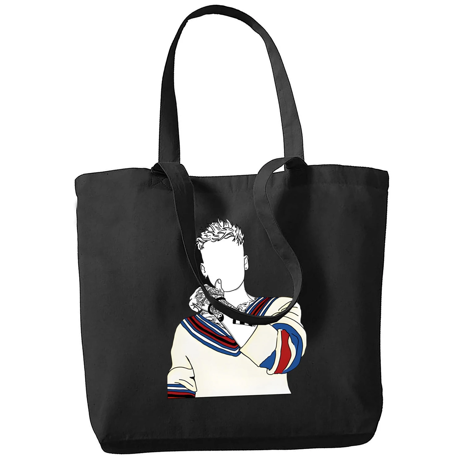 Zayn Malik Graphic Cartoon Printed Canvas Shoulder Bag Female Harajuku Funny Large-capacity Eco Environmental Shopper Bag