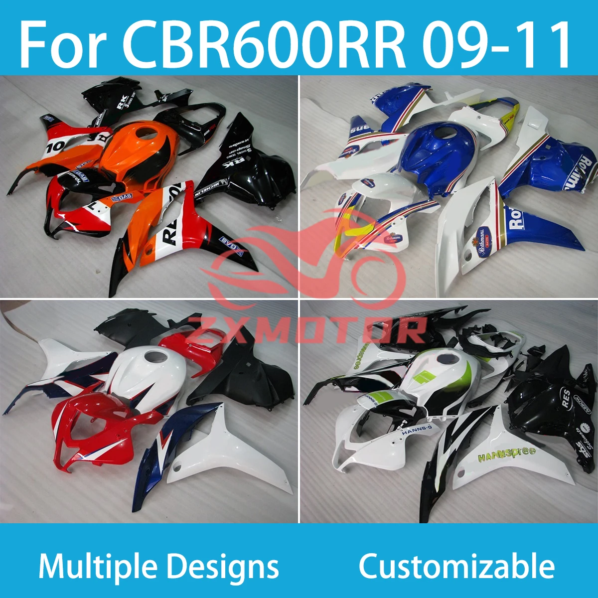 

100% Fit Fairings for Honda CBR600RR 09 10 11 Injection Molded Fairing Kit Motorcycle Bodywork CBR 600RR 2009 2010 2011 New