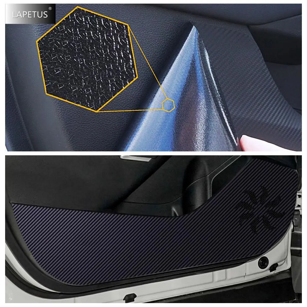 

For Toyota Corolla Cross XG10 2021 - 2025 Car Door Anti-Kick Pad Mat Side Film Carbon Fiber Look Stickers Interior Accessories