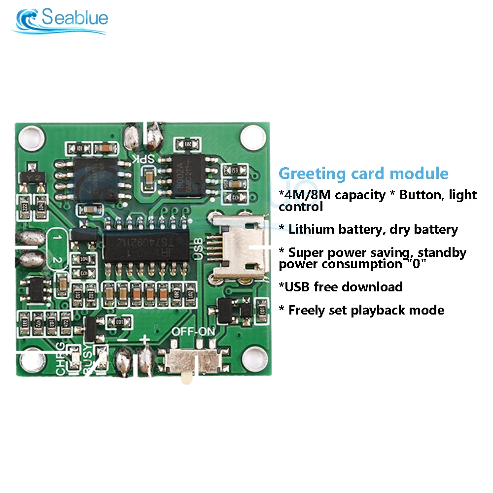 USB Interface Audio Decoding Board Mp3 Music Playback Module Volume Adjustment With Speakers Light Sensor / Button Control DIY