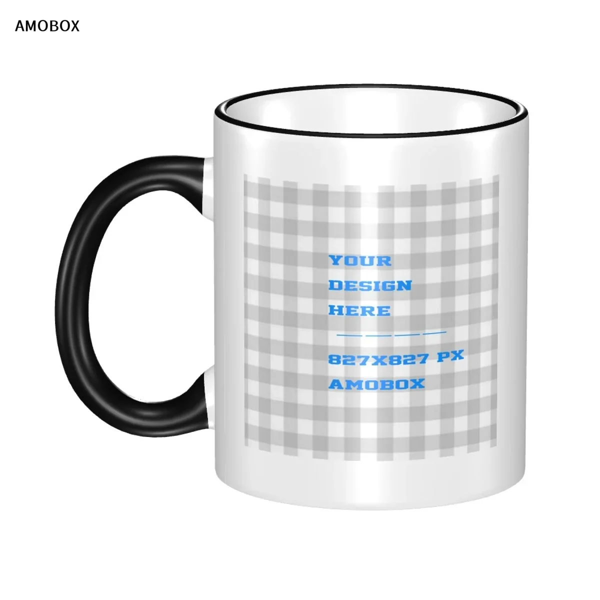 AMOBOX Customizable Coffee Mugs, 11.0 Fl Oz, Print, Unique Gift for Friends and Relatives