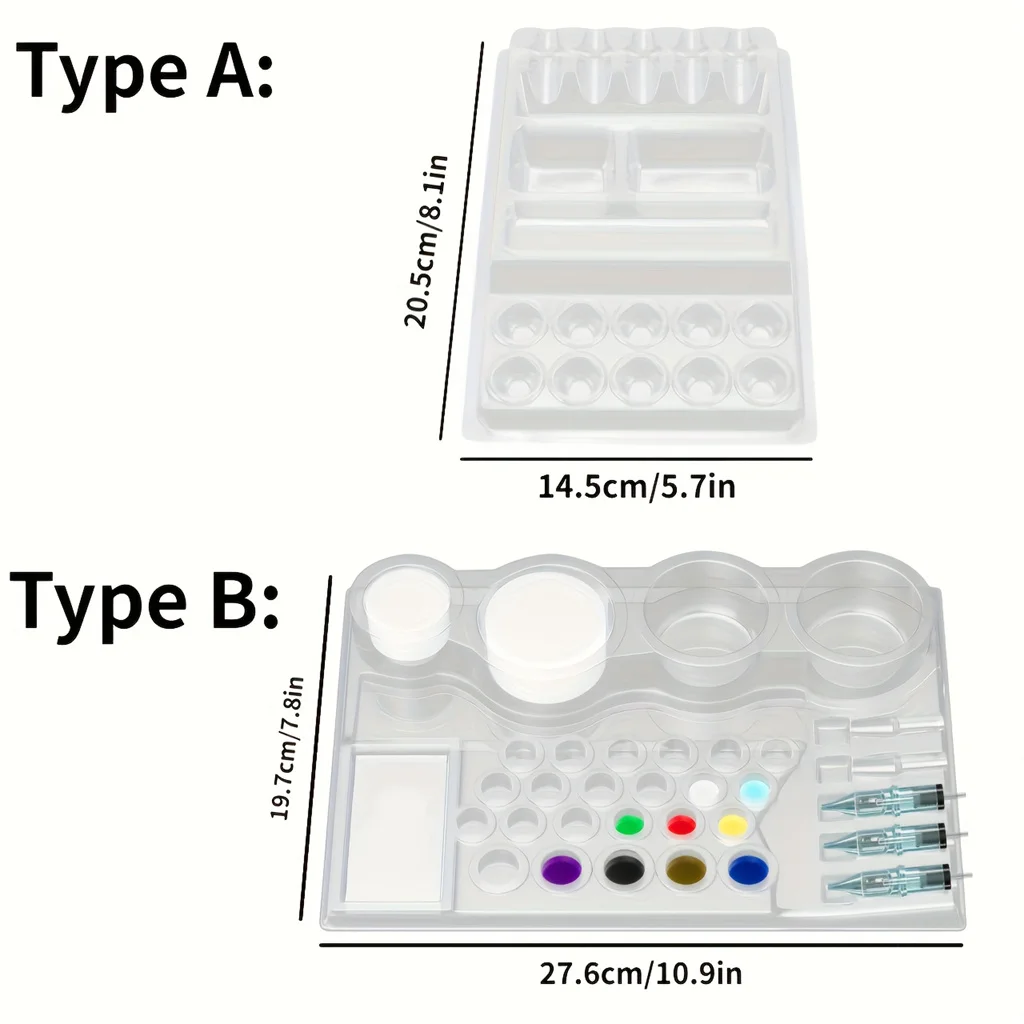 25 szt. Plastikowa jednorazowa taca na kubek z atramentem, uchwyt na stojak na pigmenty, uchwyt na igły do tatuażu pojemnik zestaw stojaków na kubki
