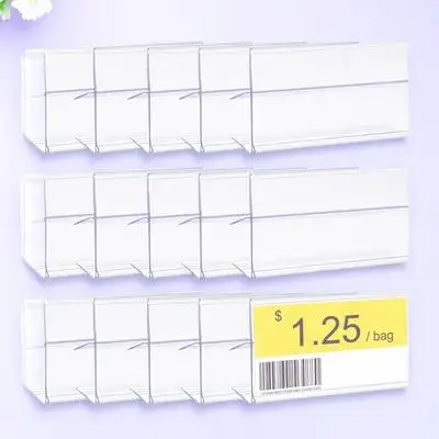 

30pcs Price Tag 8cmx4cm Clear Label Holders Supermarket Retail Store Shelf Tags Display Sign Holders Mall Price Display