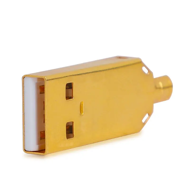 Taiwan Imported High-Quality USB Male Connector Data Cable Connector DIY Signal Cable A-Type Flat Head Accessory Terminal Plug