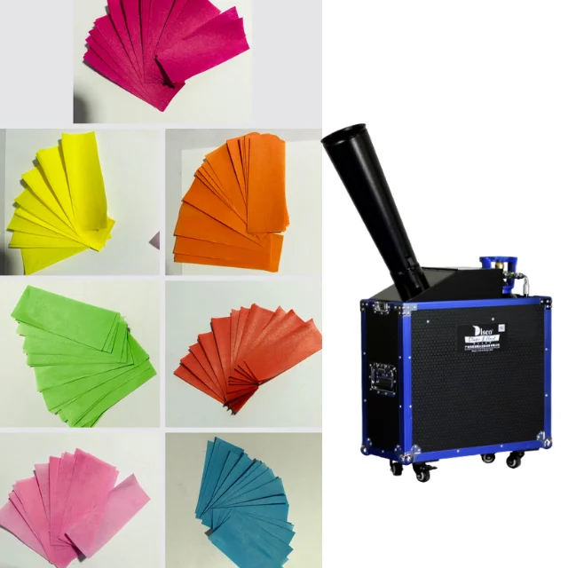 Blue Flight Case Co2 Paper Confetti Blaster Blower Machine With DMX.