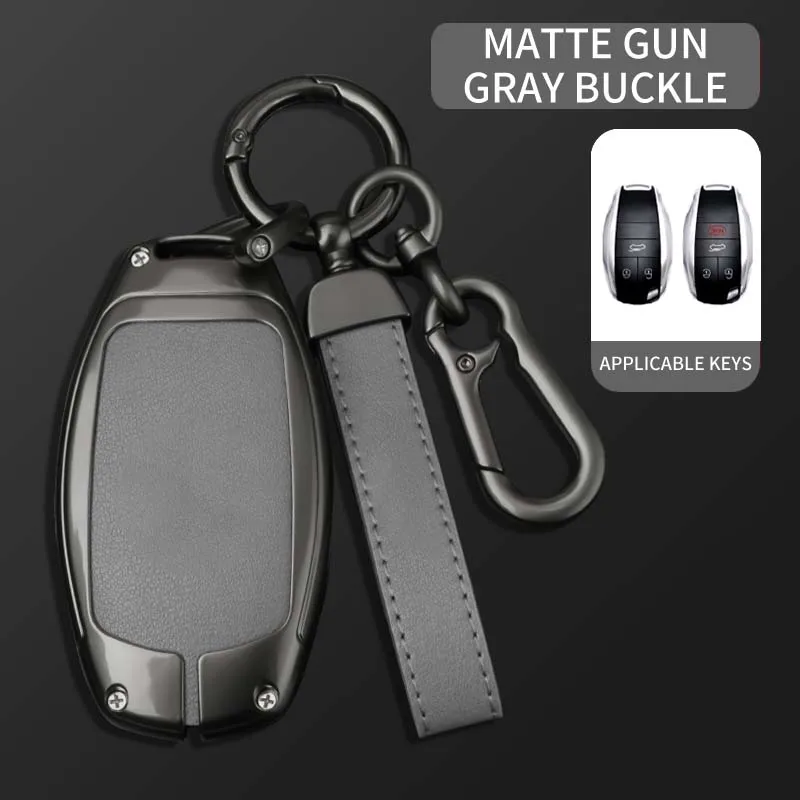 

Alloy Leather Car Key Cover Case For Bentley Mulsanne Continental Hurtling GT Flying Spur KR55WK45032 Auto Keychain Accessories