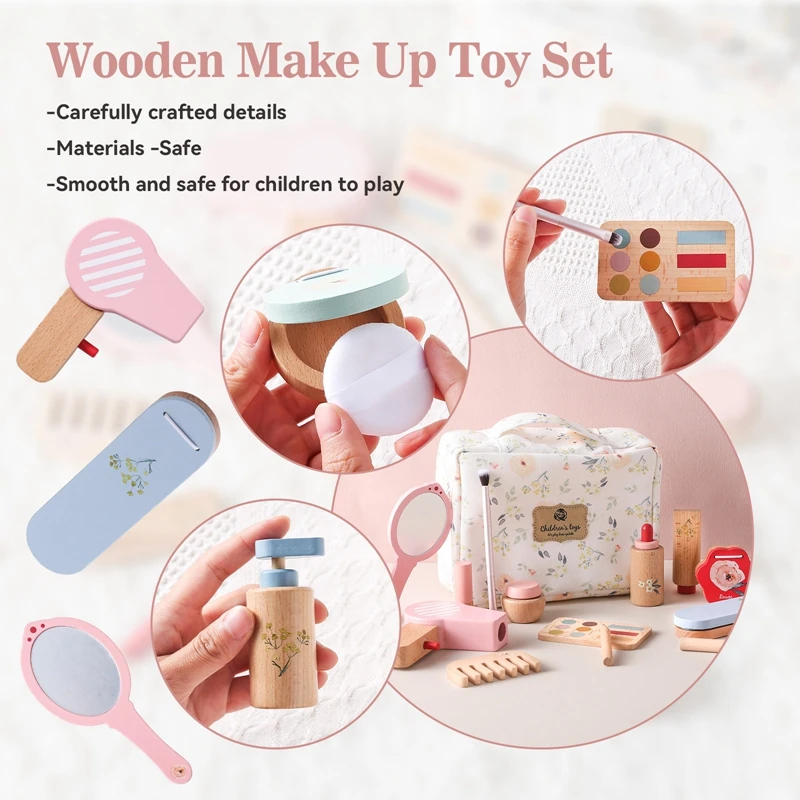 Simulation Cosmetics Set Kids Play House Toys Simulation Make up Lipstick Nail Paint Educational Toys Pretend Makeup Girls Game