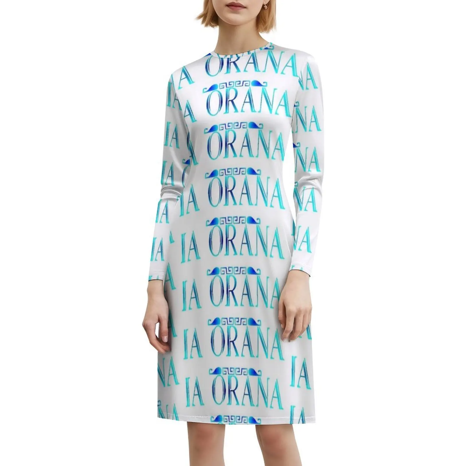 فستان Ia Orana (البحيرة الزرقاء) بفتحة عنق على شكل قلب فستان أنيق للحفلات الصيفية للنساء فستان Iaorana Bonjour Tahitien