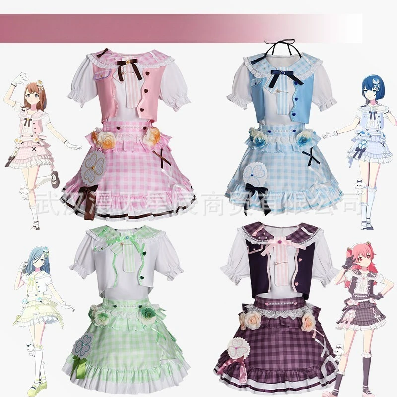 

MMJ 4th Anniversary Lolita Cosplay Costume - Momoi Airi/Hanazato Minori - Women's Kirigaya Haruka/Hino Mori Shizuku Anime Dress