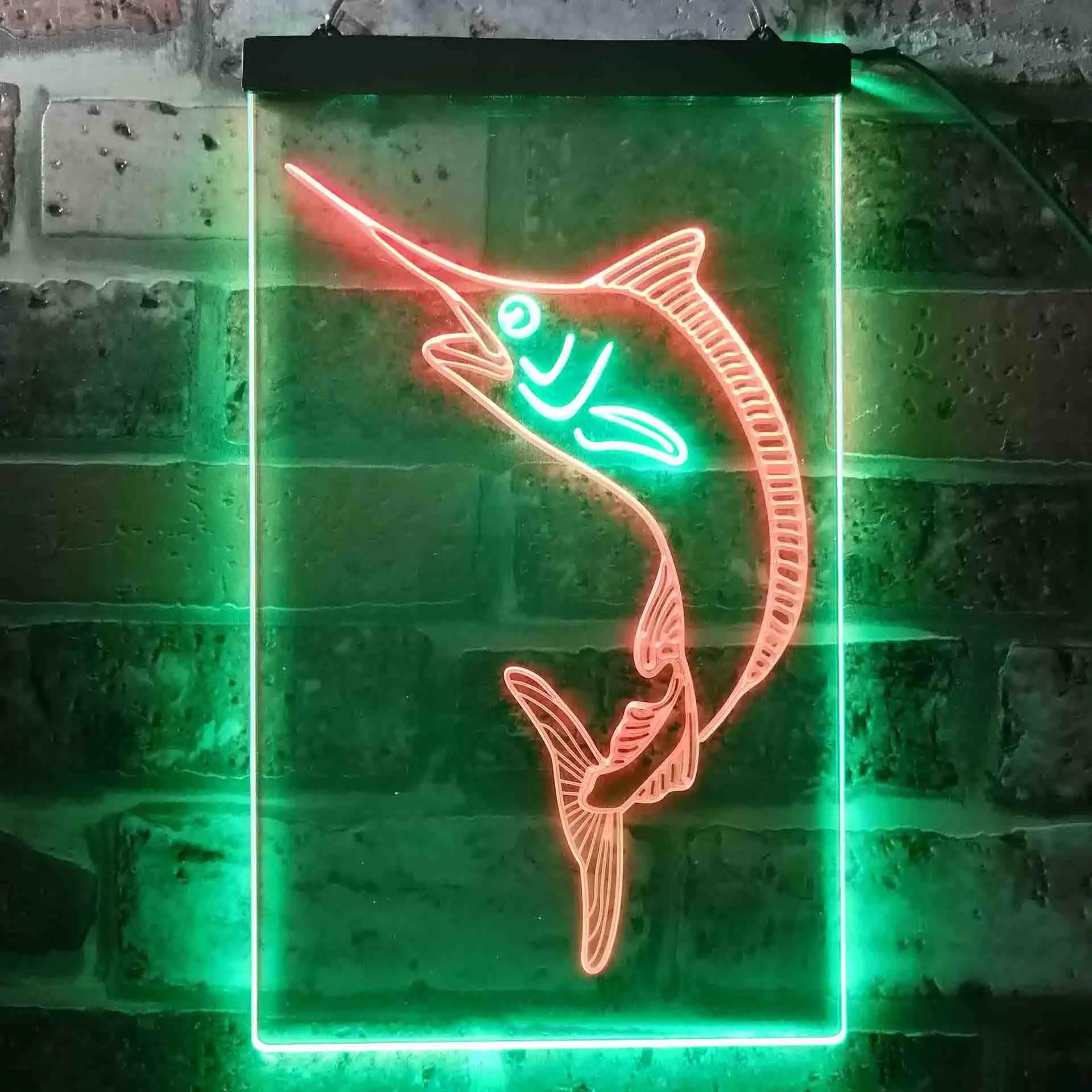 Blue Marlin Fish Dual Color Led Neon Sign st6-s0072