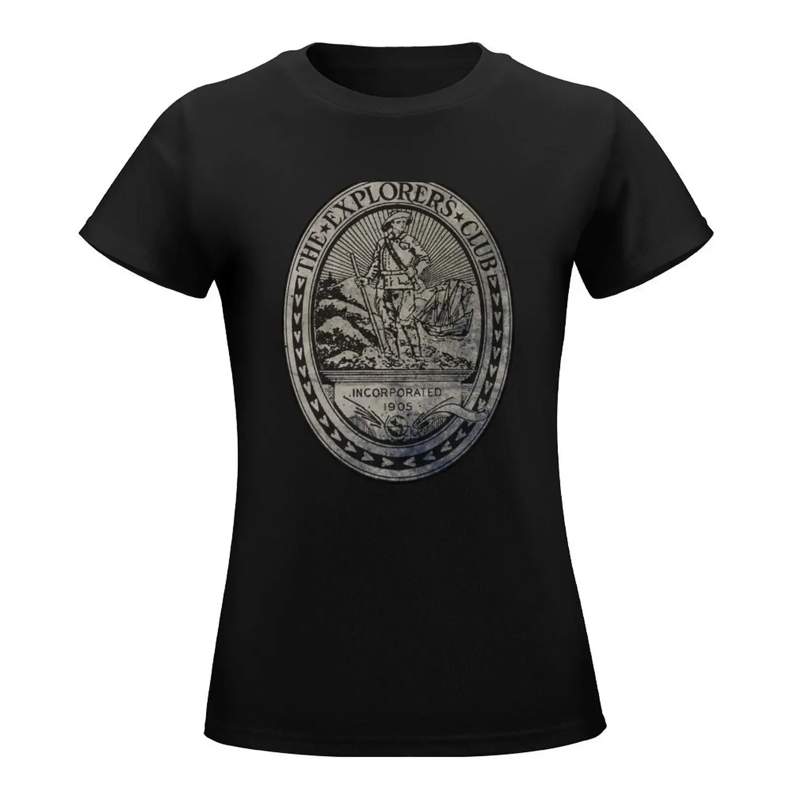 The Explorers Club T-Shirt funny shirts graphic tees oversized workout shirts for Women