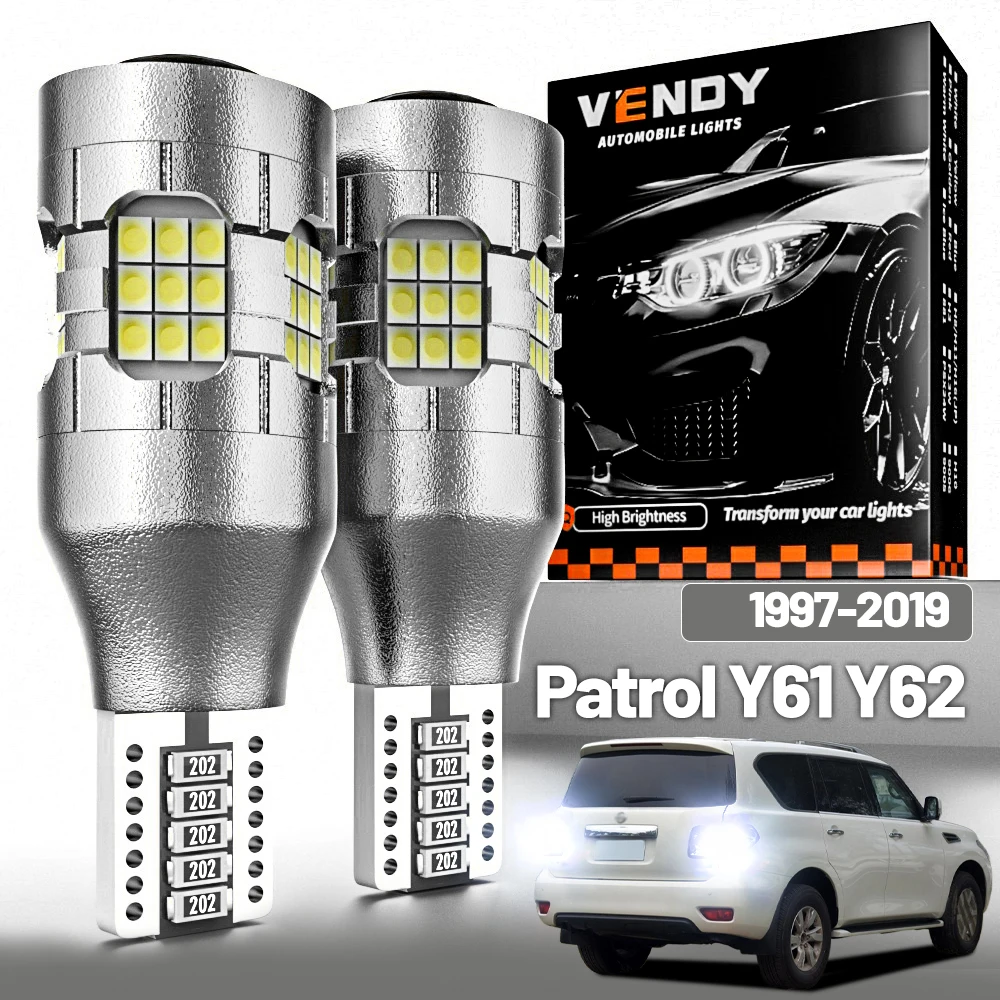 2 stücke LED Reverse Licht Für Nissan Patrol Y61 Y62 1997-2019 Backup Lampe 2011 2012 2014 2015 2016 2017 2018 Canbus Zubehör