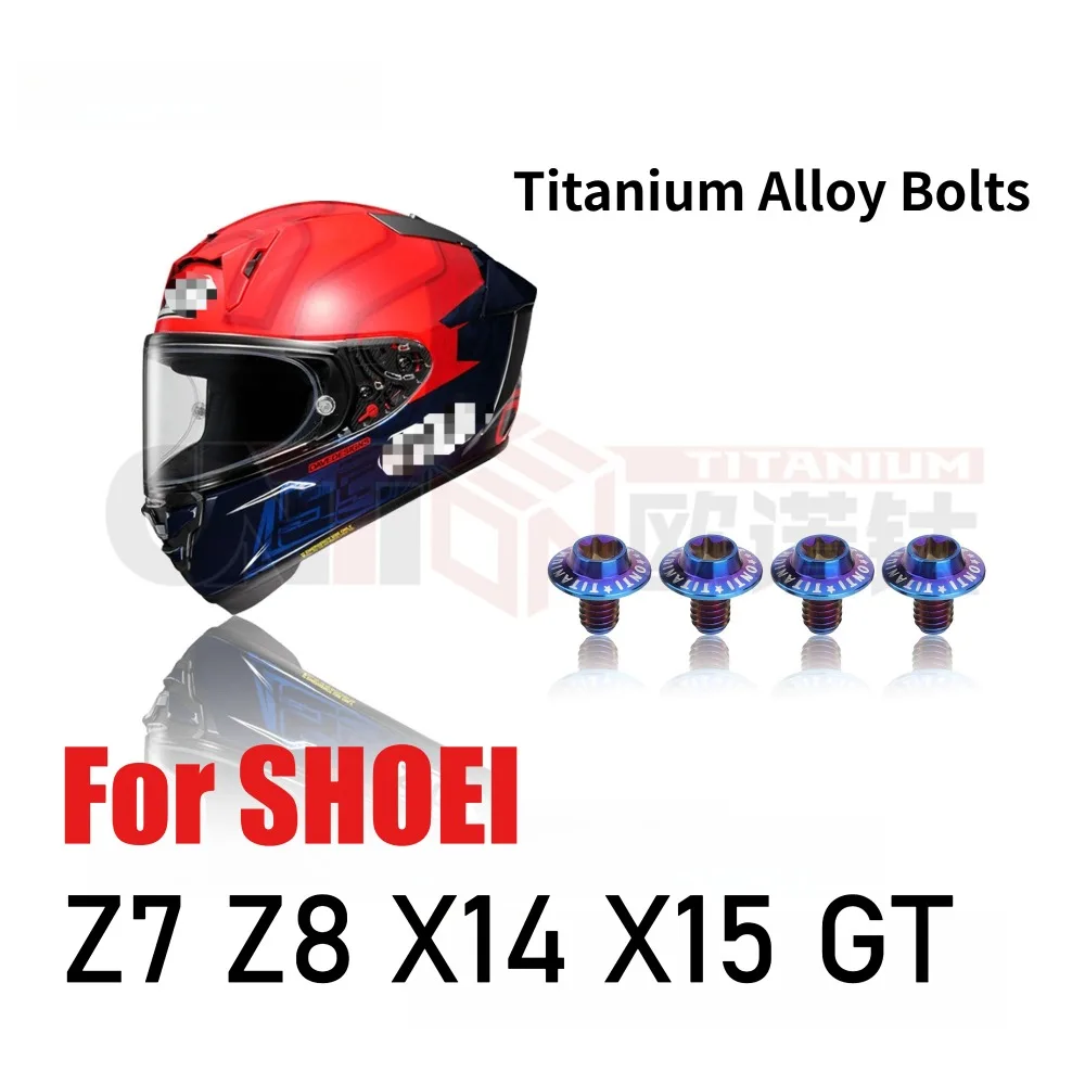 Titanium Alloy Bolts for SHOEI Z7 Z8 X14 X15 GT Helmet Modification Screw Repair and Replacement Screw Helmet Lens Screw Parts