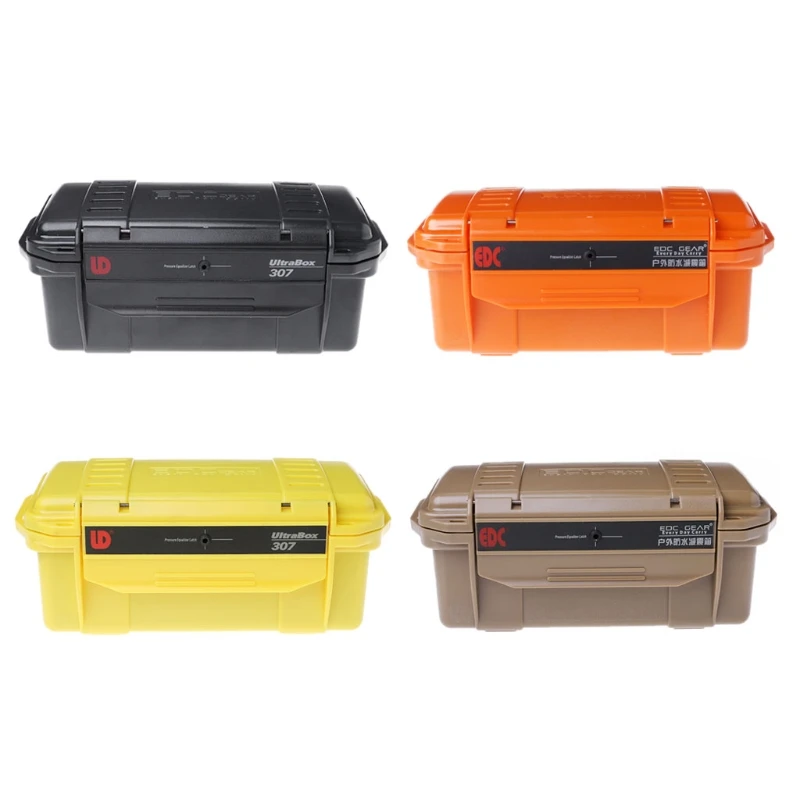 U90C Outdoor Sealed Box Plastic Shockproof Bins Waterproof Box Travel Storage Box with Lid Gadget Container