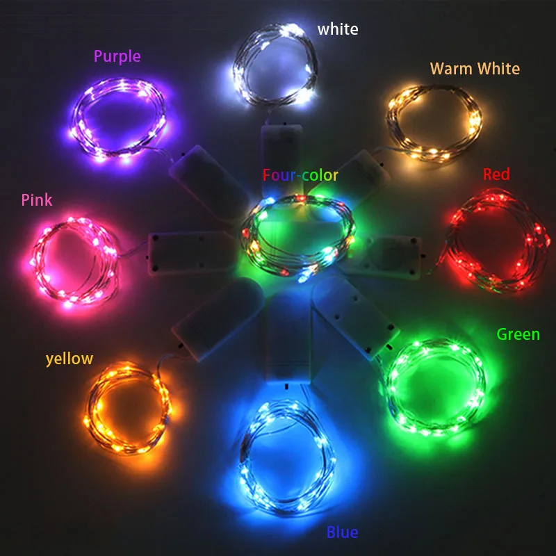 10 pcs LED Fairy String Lights Battery Operated LED Copper Wire String Lights Outdoor Waterproof Bottle Light For Bedroom Decor