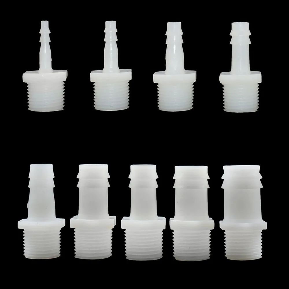 

1/2 Inch Thread To Barb 4/6/8/10/12/14/16/18/20mm Plastic Hose Connector Fittings Drip Irrigation System Pipe Coupler