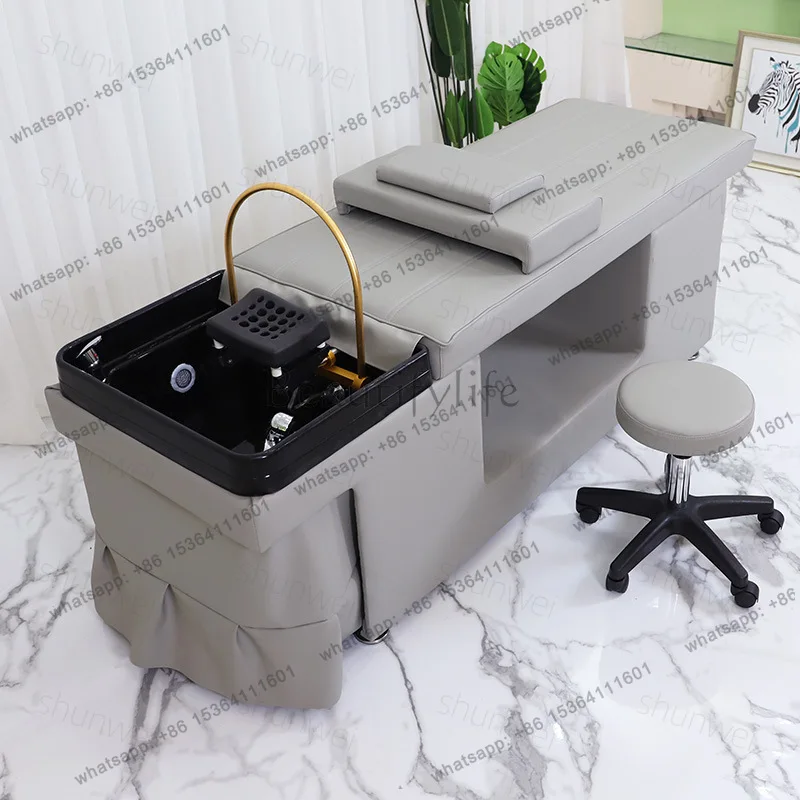 Factory Direct Sales Lie flat step back head treatment bed beauty massage barber shop special