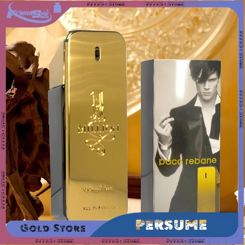 100ml Million Gold Hombre Perfume Lasting Strong Masculine Pheromone Cologne Body Spray Best Christmas Gifts for Men and Women