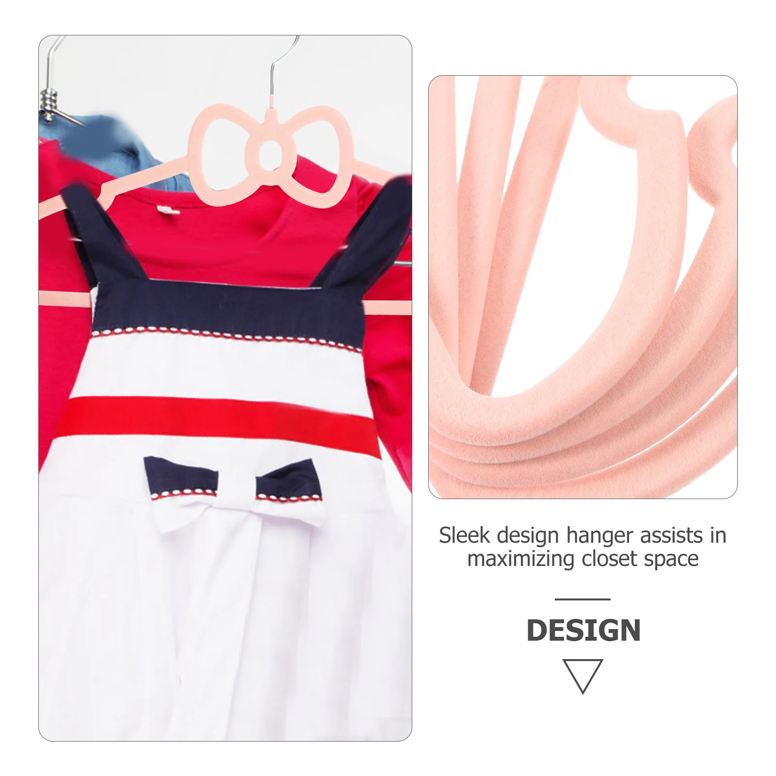 

10Pcs Long Servicing Life Bow Clothes Hangers for Closet Dresses Coats Pants Shirts Skirts Closet Clothes Hangers